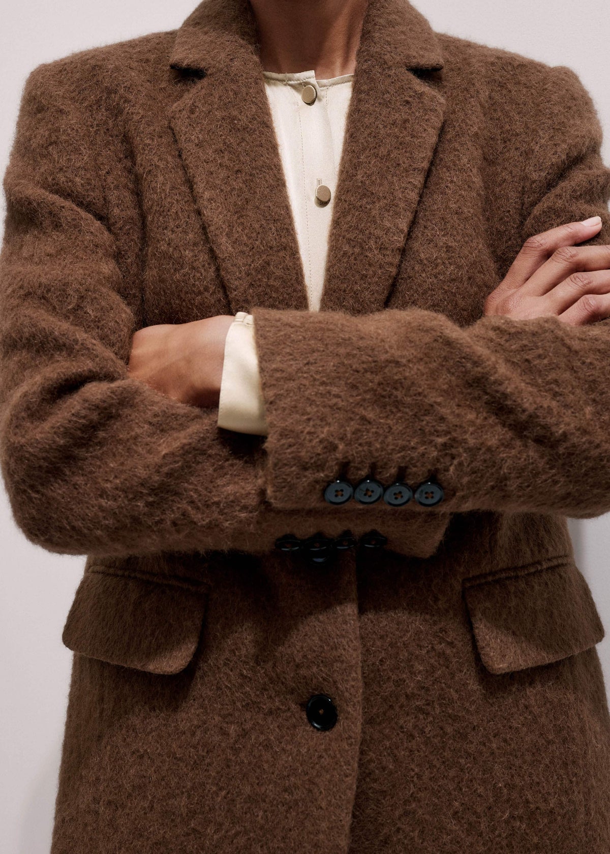 Brown Teddy Luxe Blazer | ME+EM
