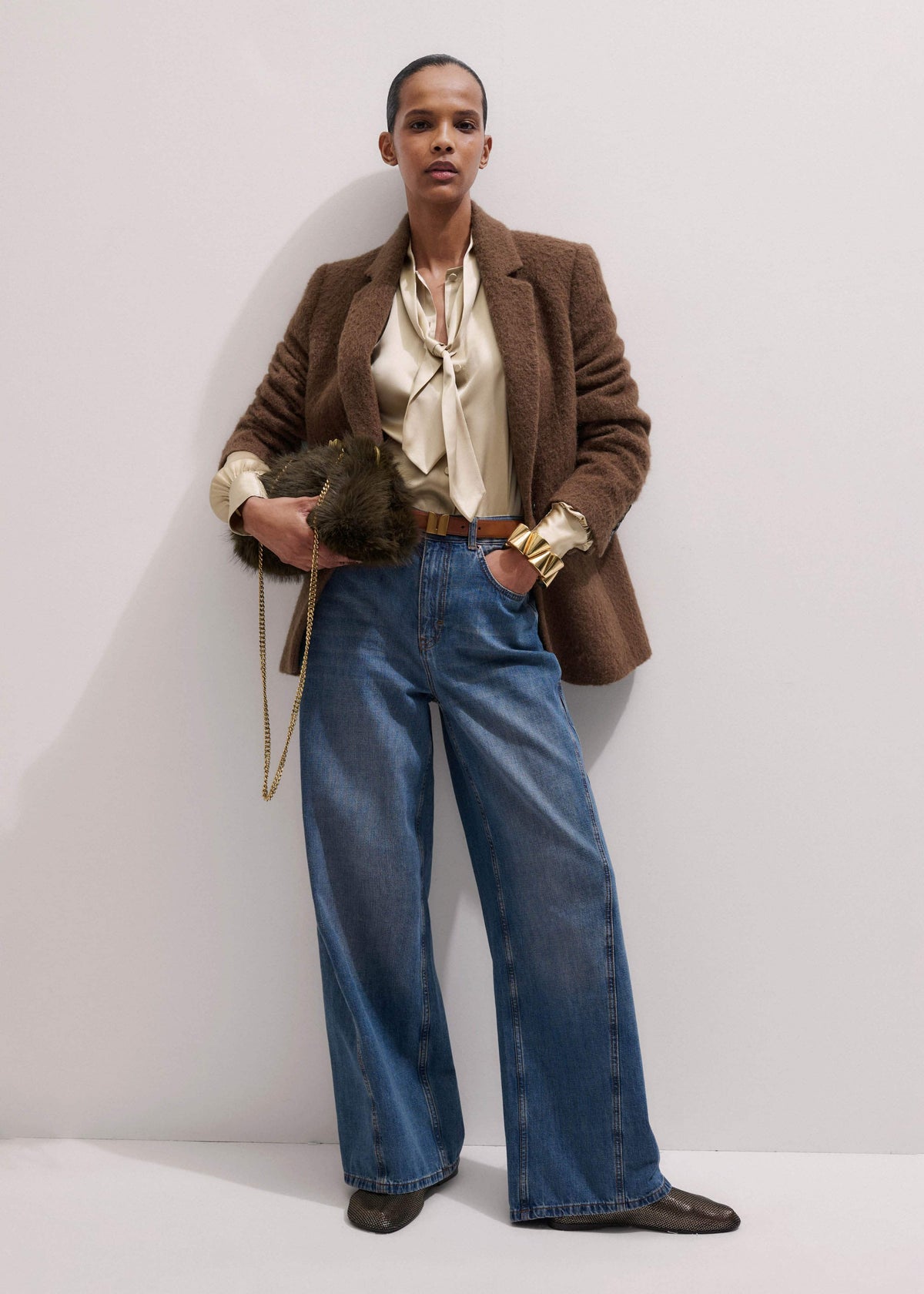 Brown Teddy Luxe Blazer | ME+EM