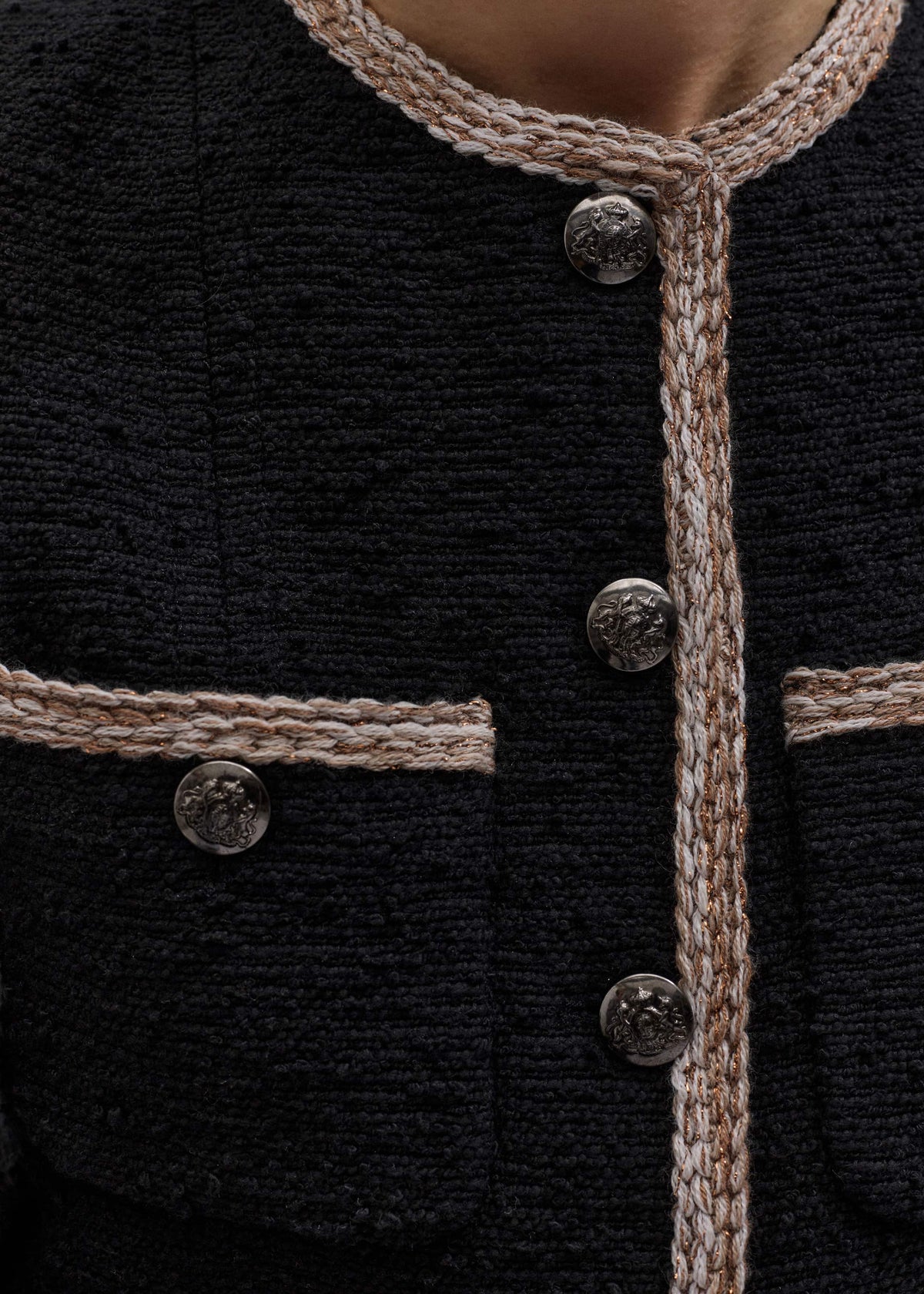 Black Straight Fit Jacket | ME+EM