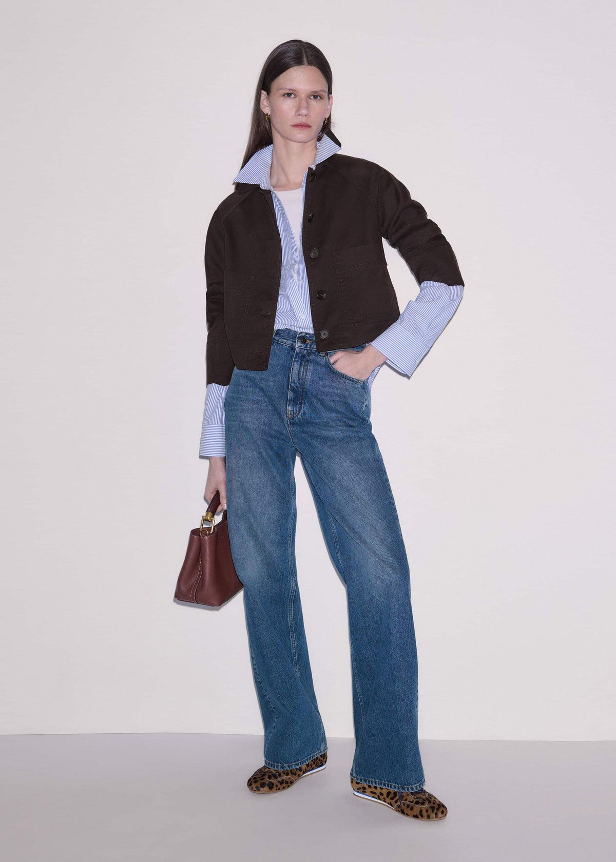 Brown Cocoon Sleeve Jacket | ME+EM