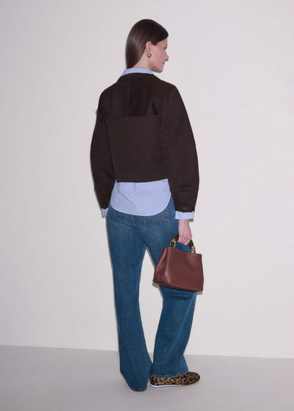 Brown Cocoon Sleeve Jacket | ME+EM