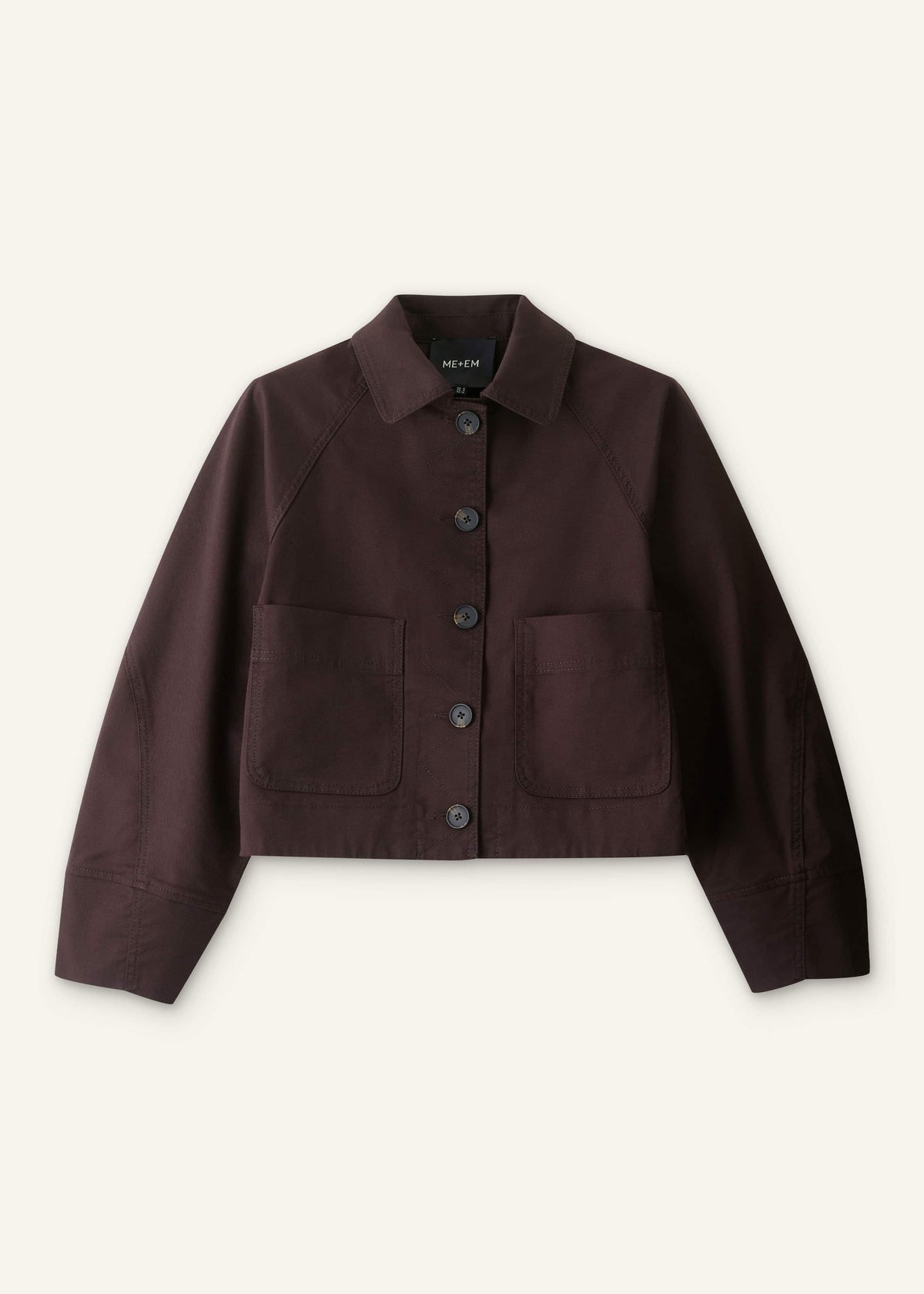 Brown Cocoon Sleeve Jacket | ME+EM