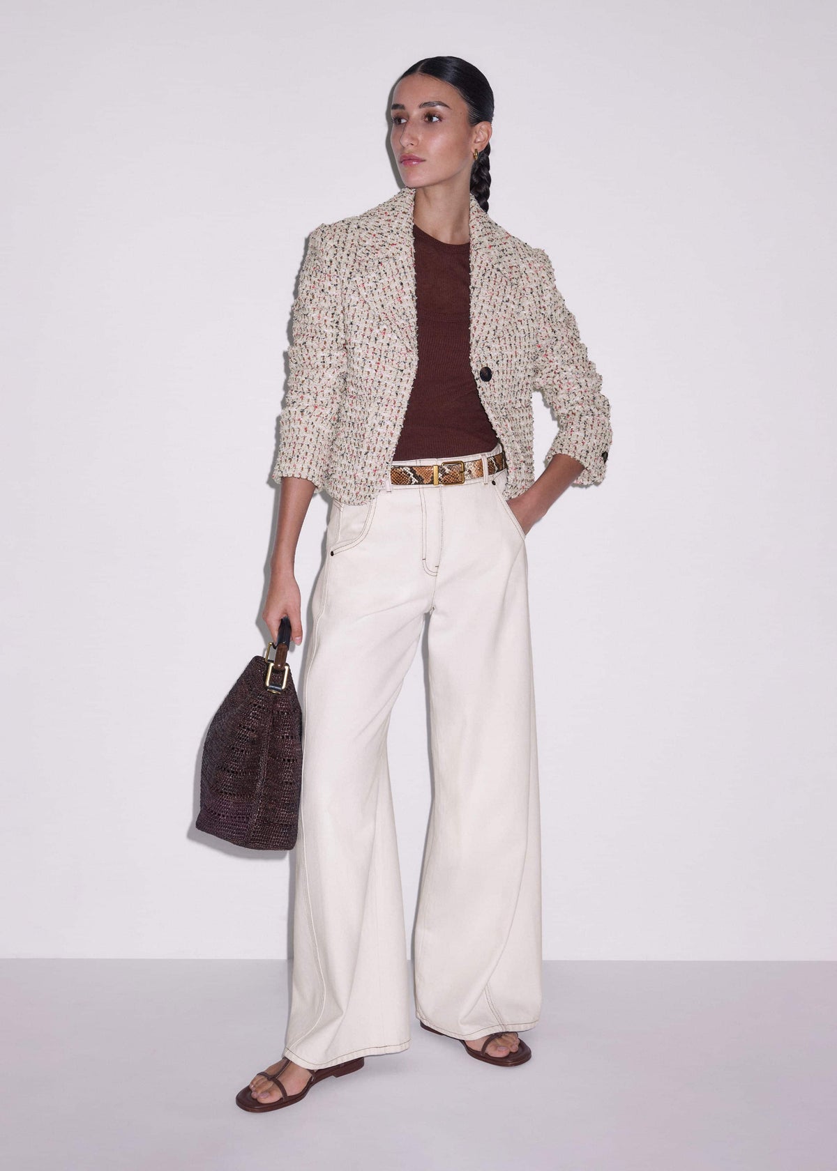 Cream Heritage Crop Jacket | ME+EM