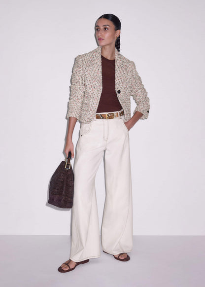 Cream Heritage Crop Jacket | ME+EM