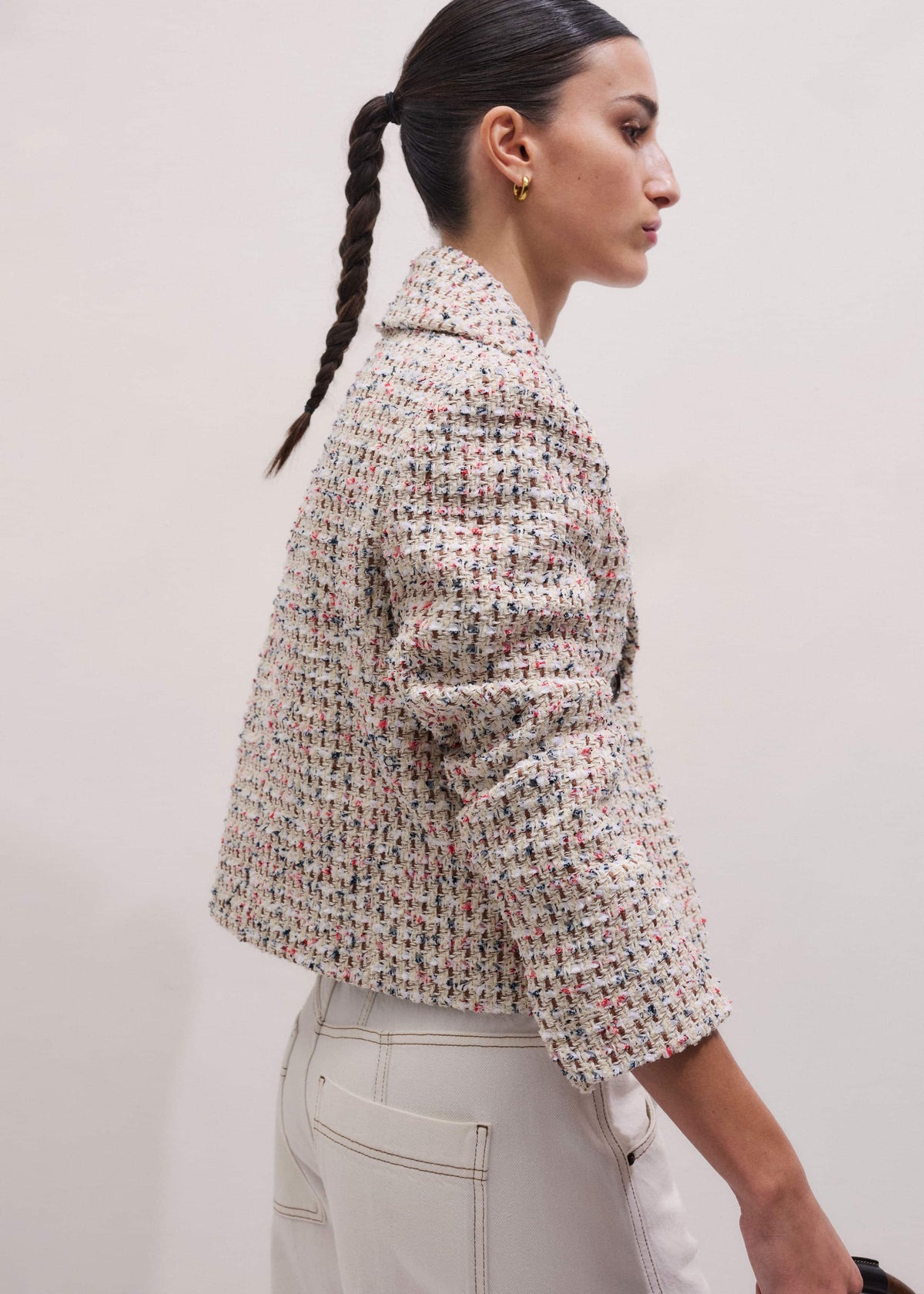 Cream Heritage Crop Jacket | ME+EM