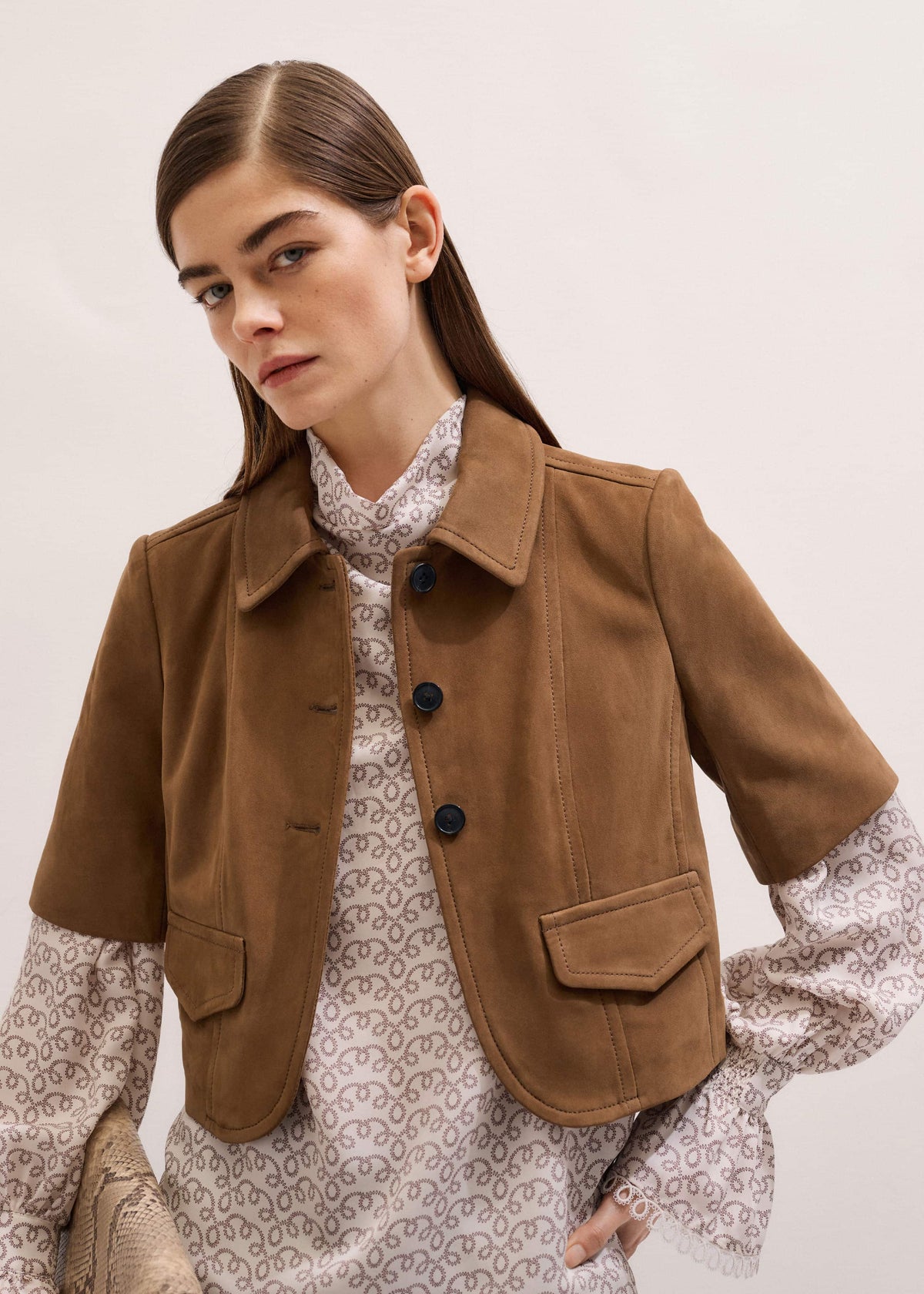Brown Everyday Short Sleeve Jacket | ME+EM