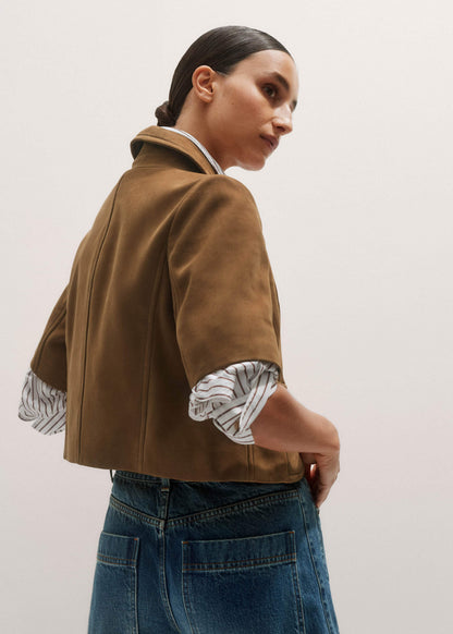 Brown Everyday Short Sleeve Jacket | ME+EM