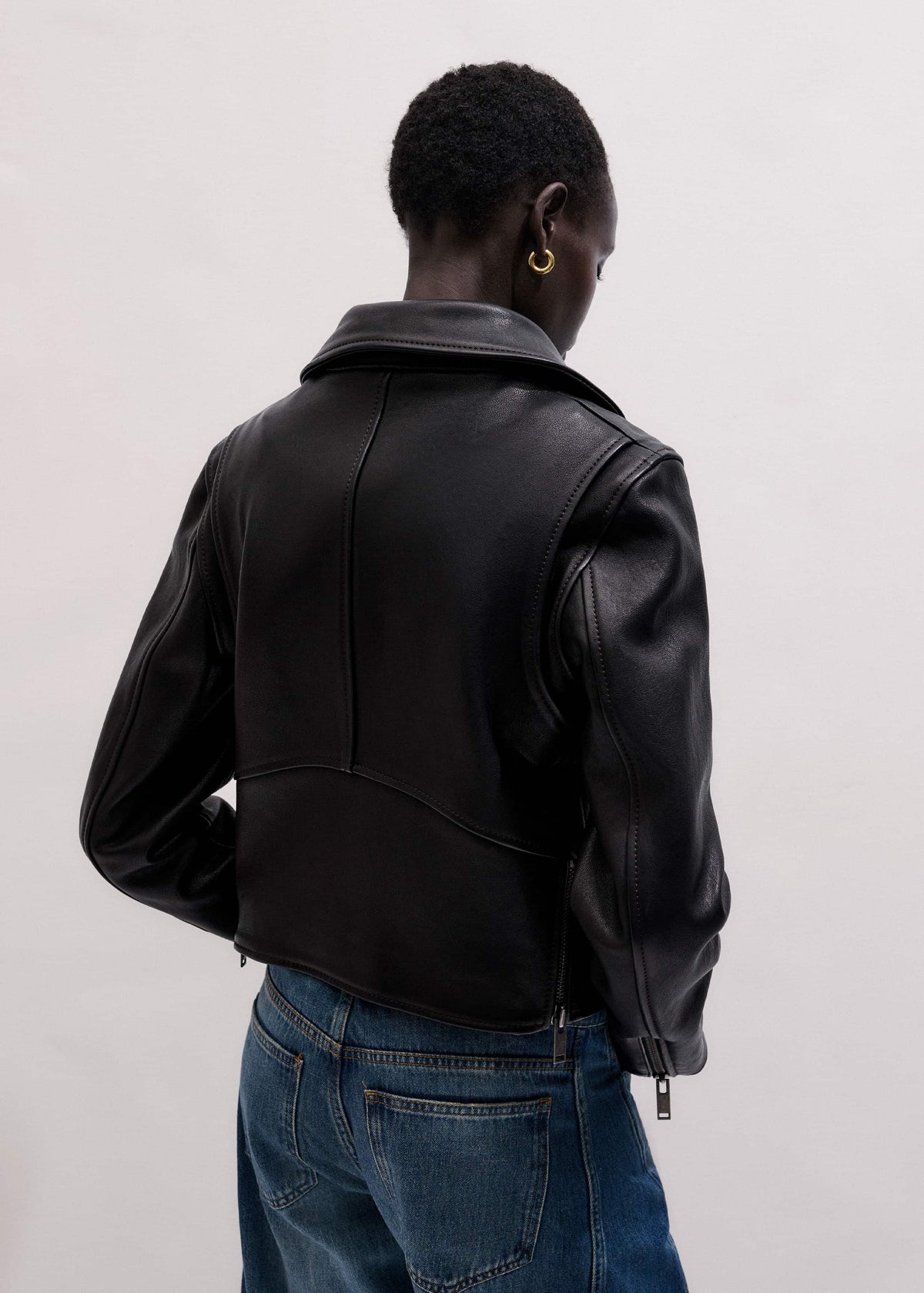 Black Perfect Little Biker Jacket | ME+EM