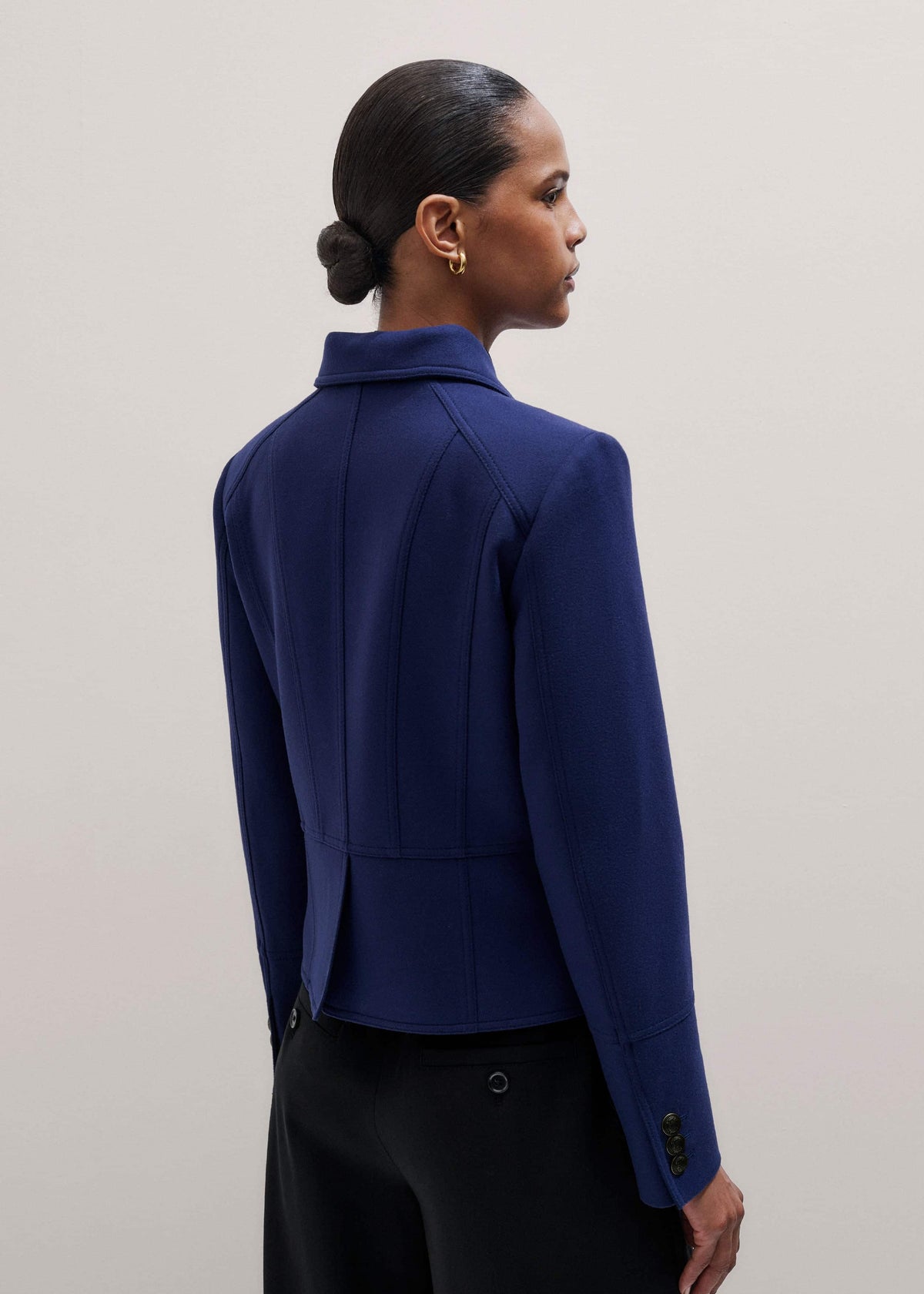 Blue Fitted Military Jacket | ME+EM
