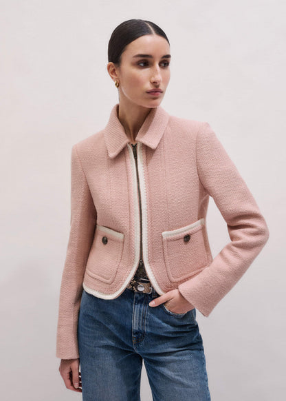 Pink Straight Crop Jacket | ME+EM