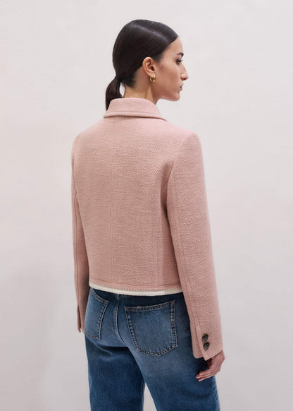 Pink Straight Crop Jacket | ME+EM