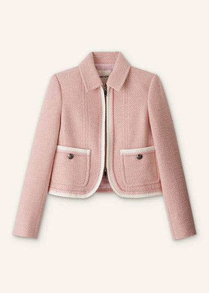 Pink Straight Crop Jacket | ME+EM