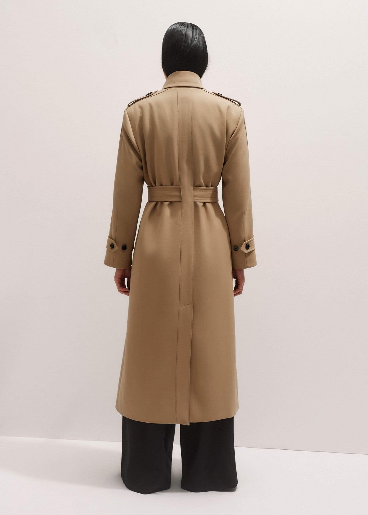 Brown Relaxed Shoulder Trench Coat | ME+EM