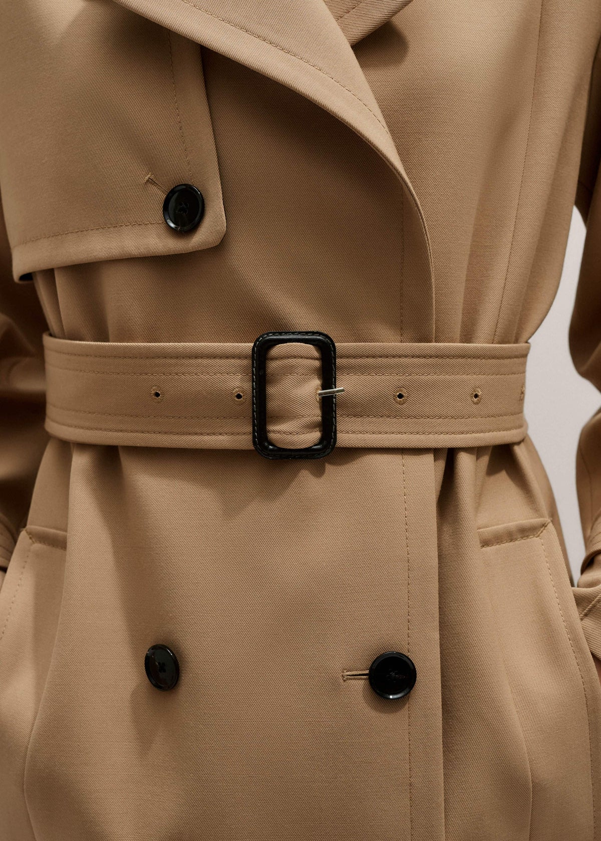 Brown Relaxed Shoulder Trench Coat | ME+EM