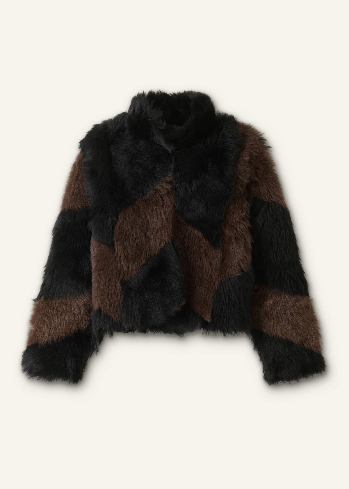 Brown Luxe Patchwork Coat | ME+EM