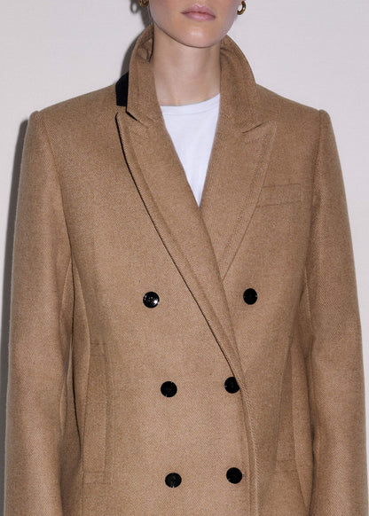 Brown Double-Breasted Coat | ME+EM
