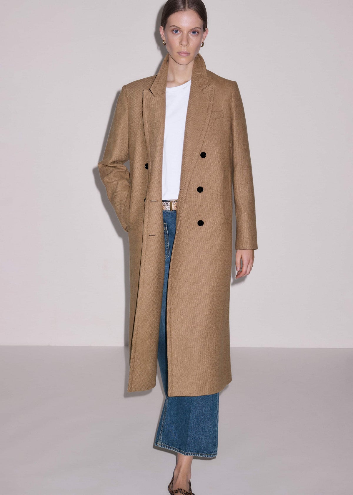 Brown Double-Breasted Coat | ME+EM
