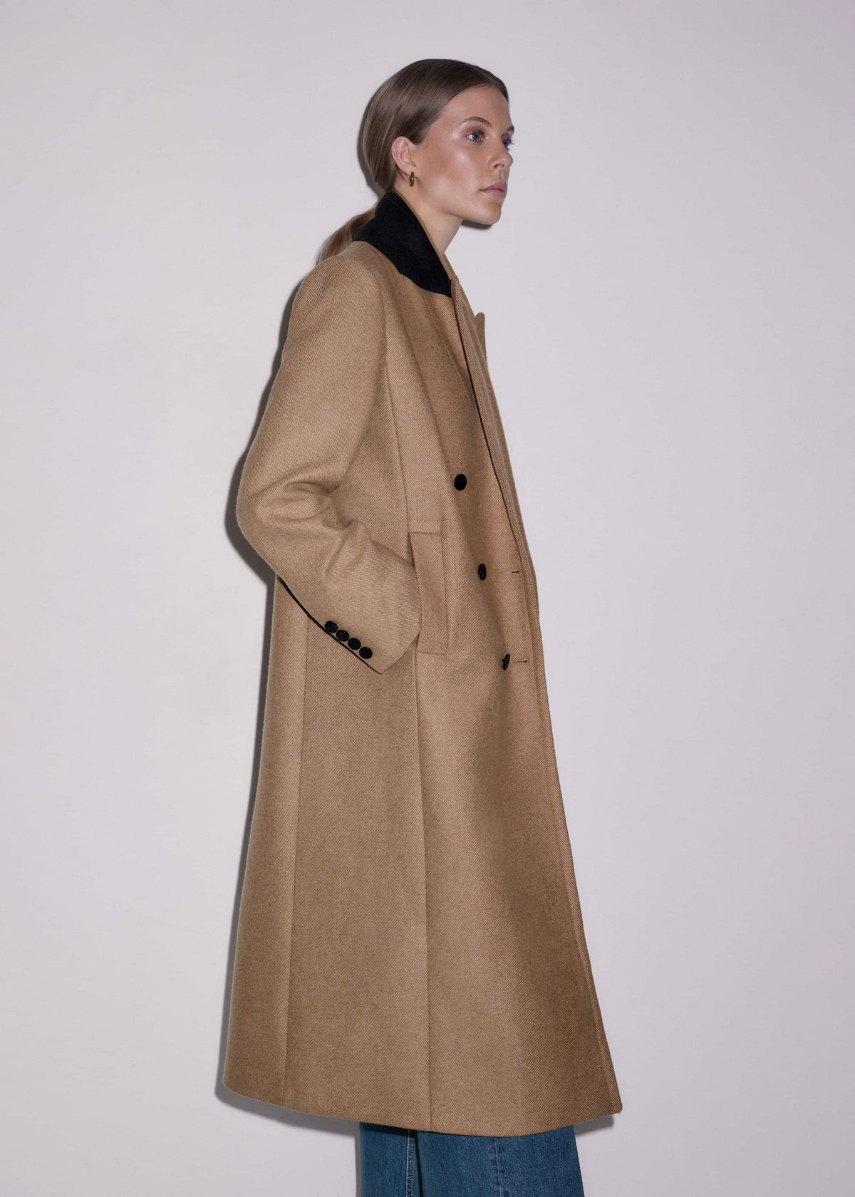 Brown Double-Breasted Coat | ME+EM