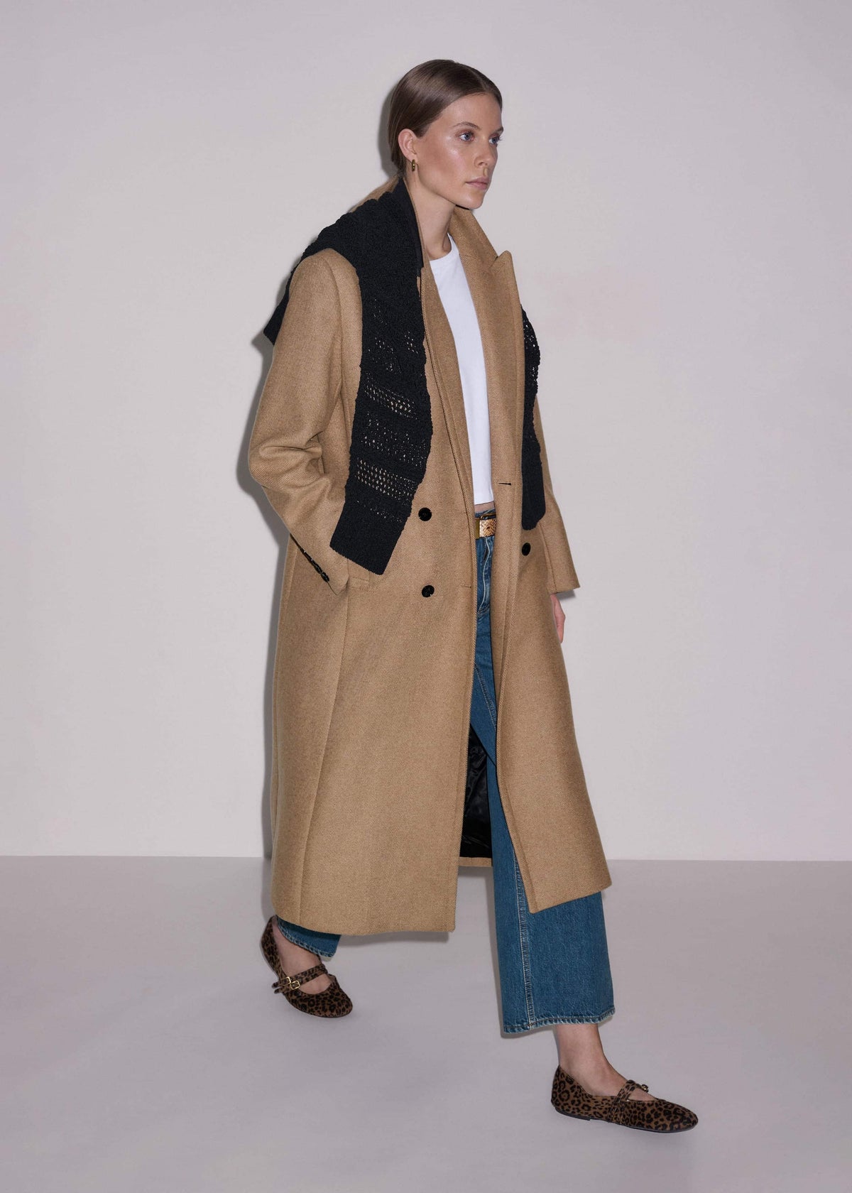 Brown Double-Breasted Coat | ME+EM