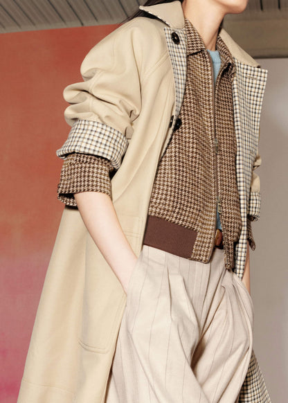Camel Brown Reversible Mac + Hood | ME+EM