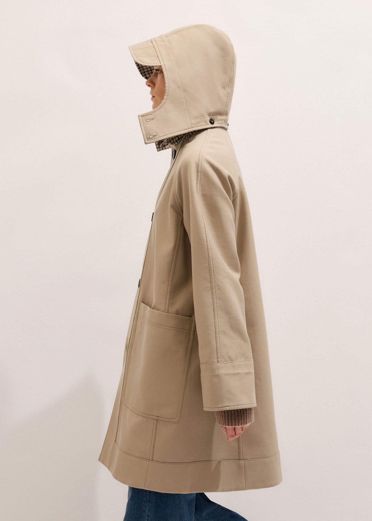 Camel Brown Reversible Mac + Hood | ME+EM