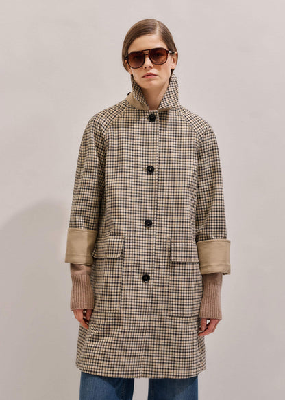 Camel Brown Reversible Mac + Hood | ME+EM
