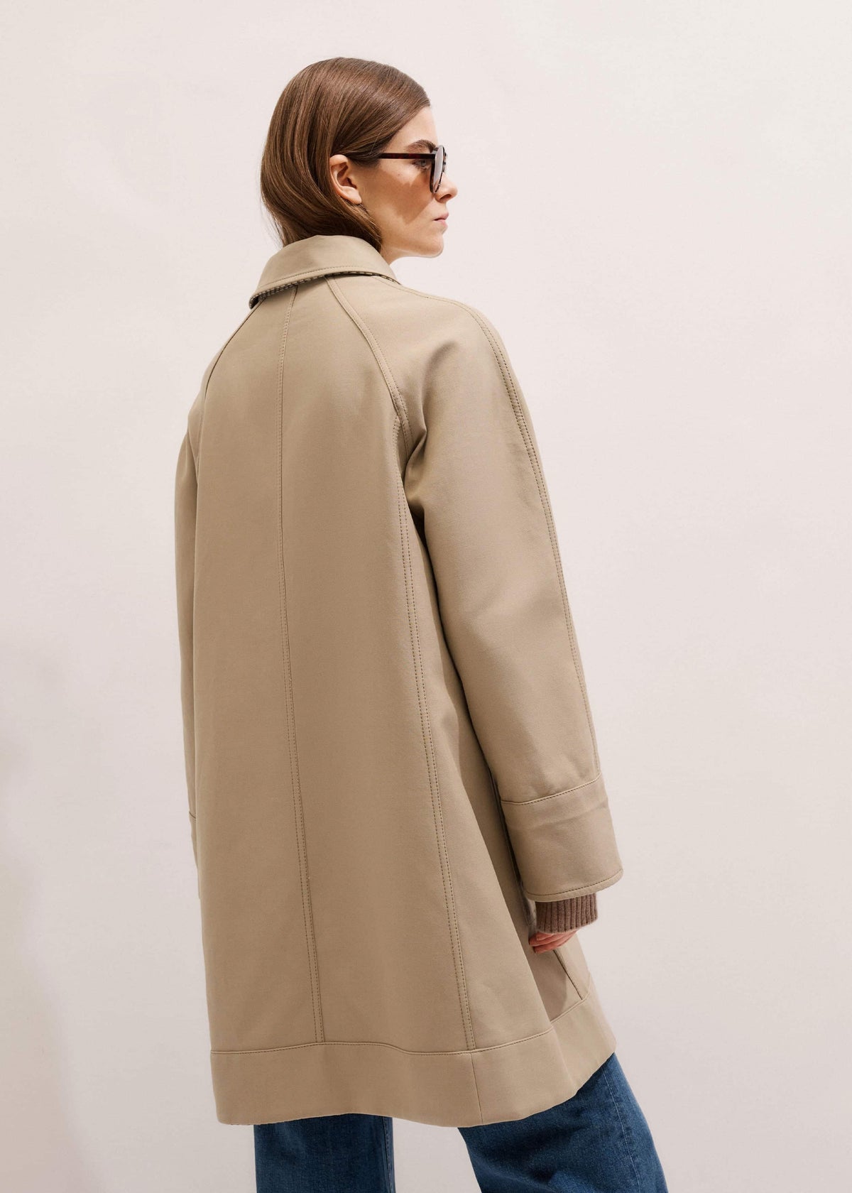 Camel Brown Reversible Mac + Hood | ME+EM