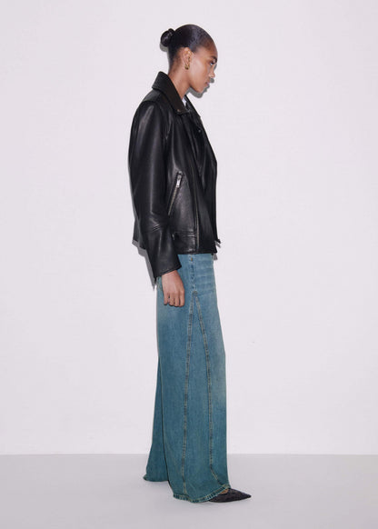 Black Authentic Leather Biker Jacket | ME+EM