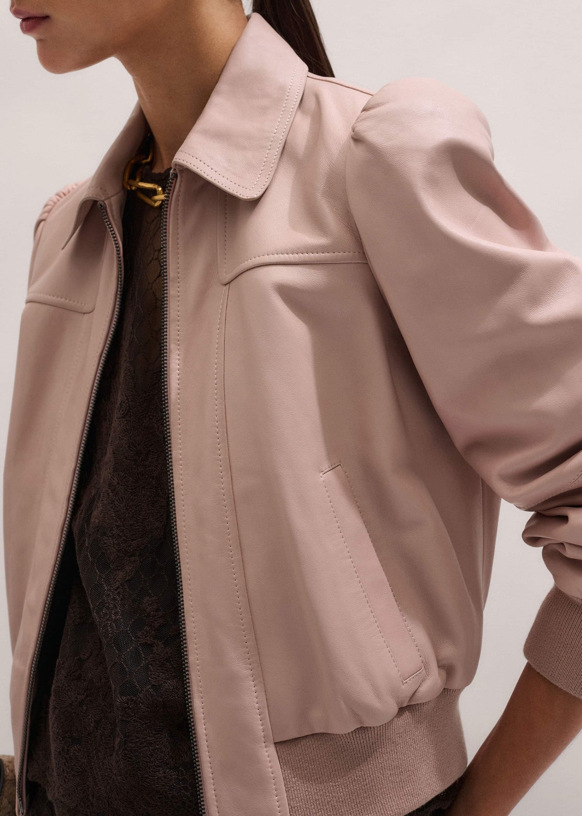 Pink Luxe Feminine Bomber Jacket | ME+EM