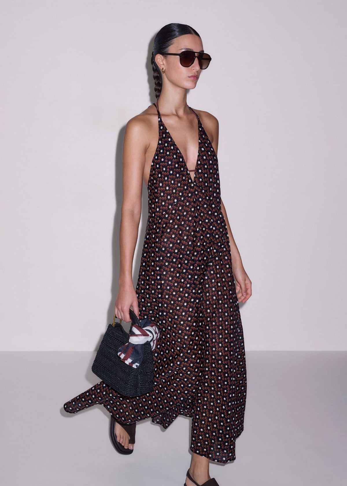 Black Halter Maxi Beach Dress | ME+EM