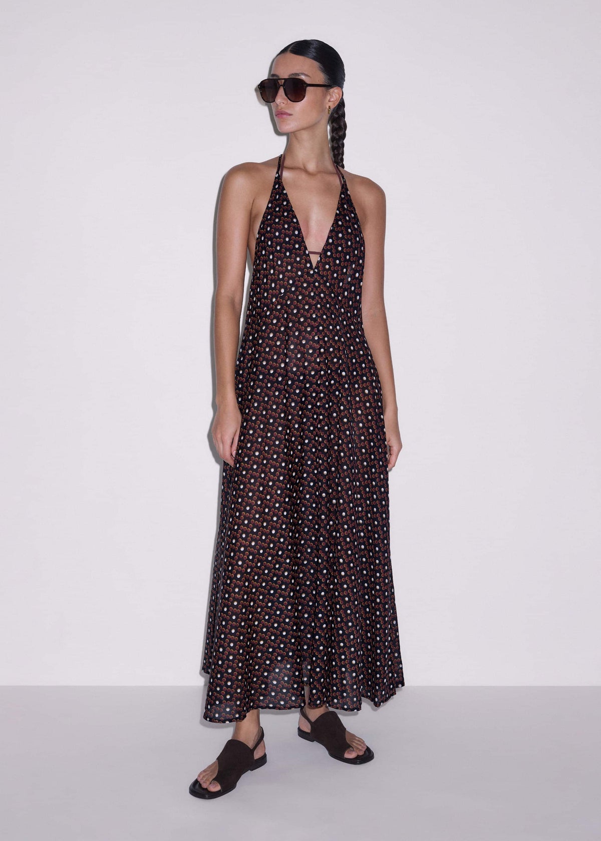 Black Halter Maxi Beach Dress | ME+EM