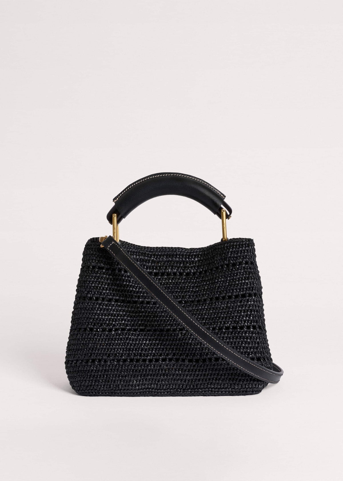Black Raffia Mini Day Bag | ME+EM