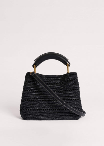 Black Raffia Mini Day Bag | ME+EM
