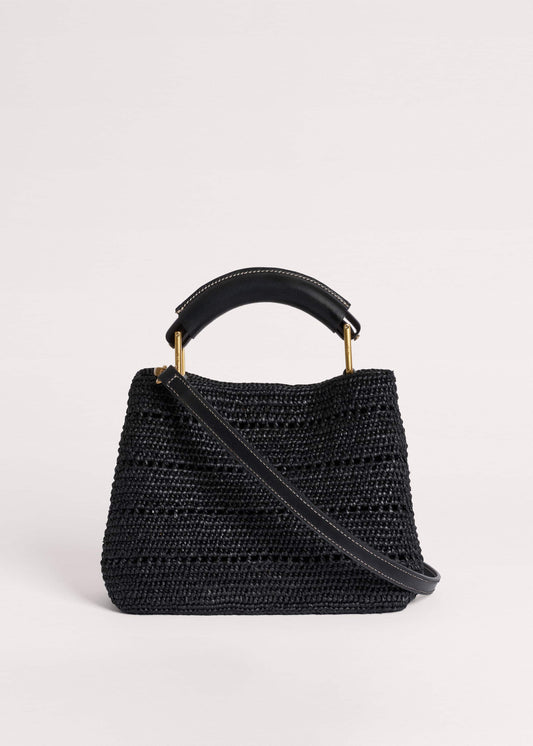 Black Raffia Mini Day Bag | ME+EM