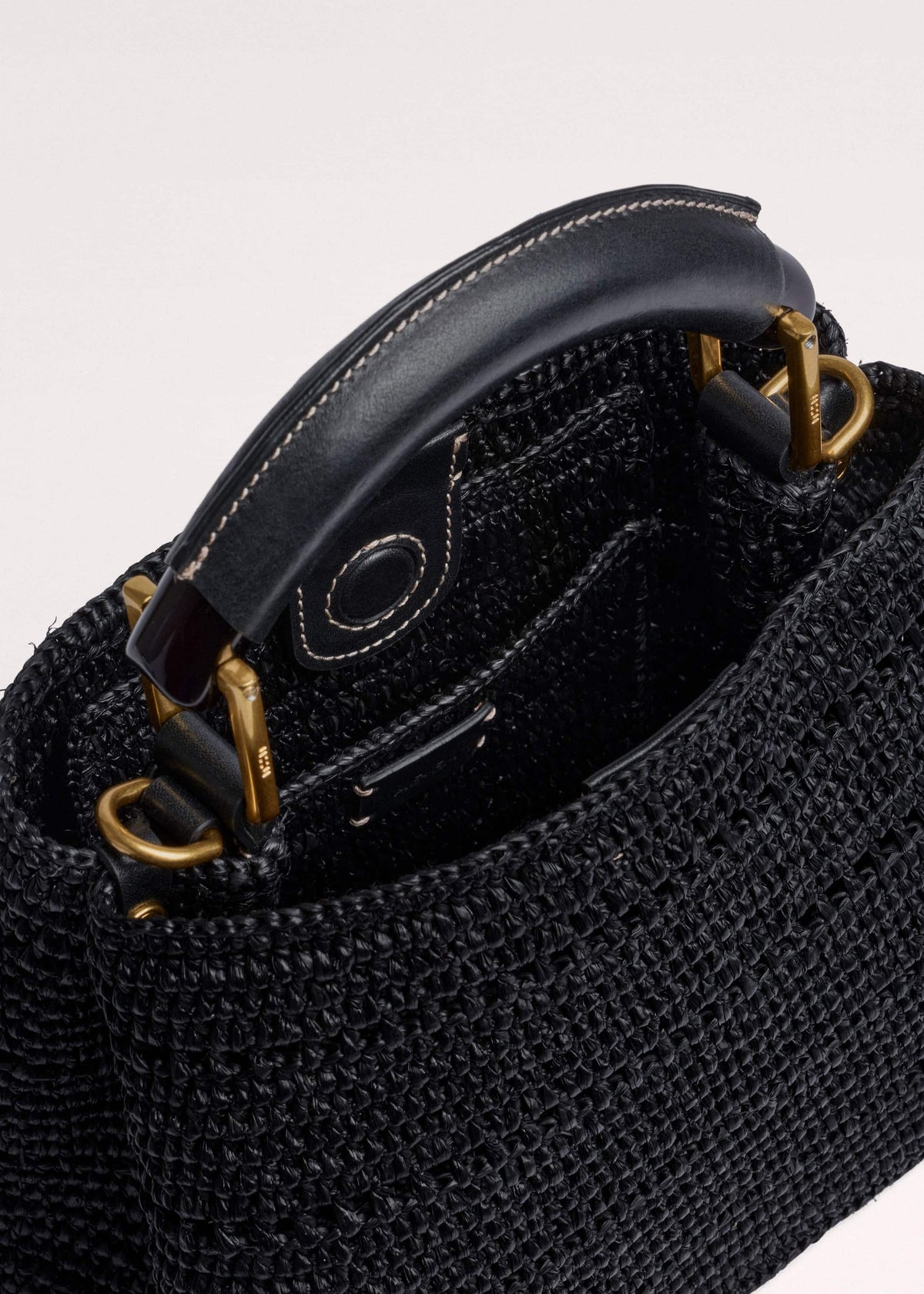 Black Raffia Mini Day Bag | ME+EM