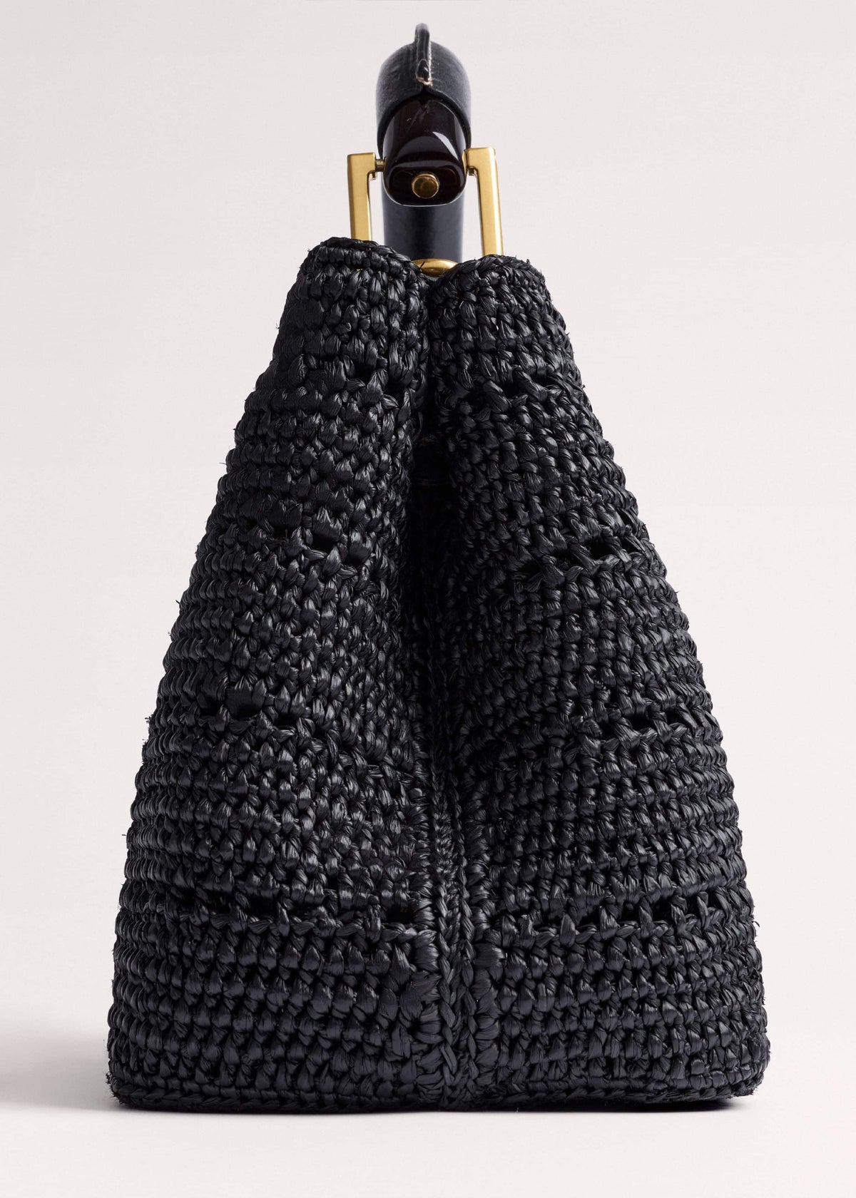 Black Raffia Mini Day Bag | ME+EM