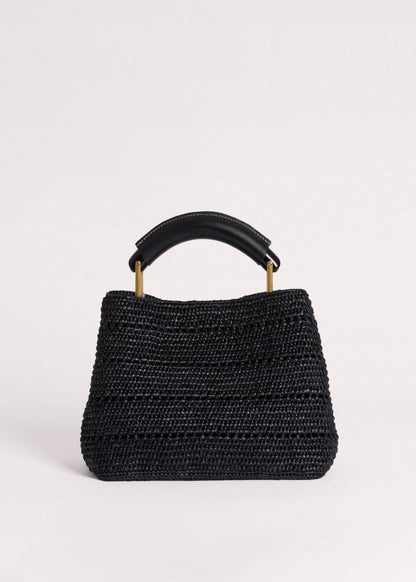 Black Raffia Mini Day Bag | ME+EM