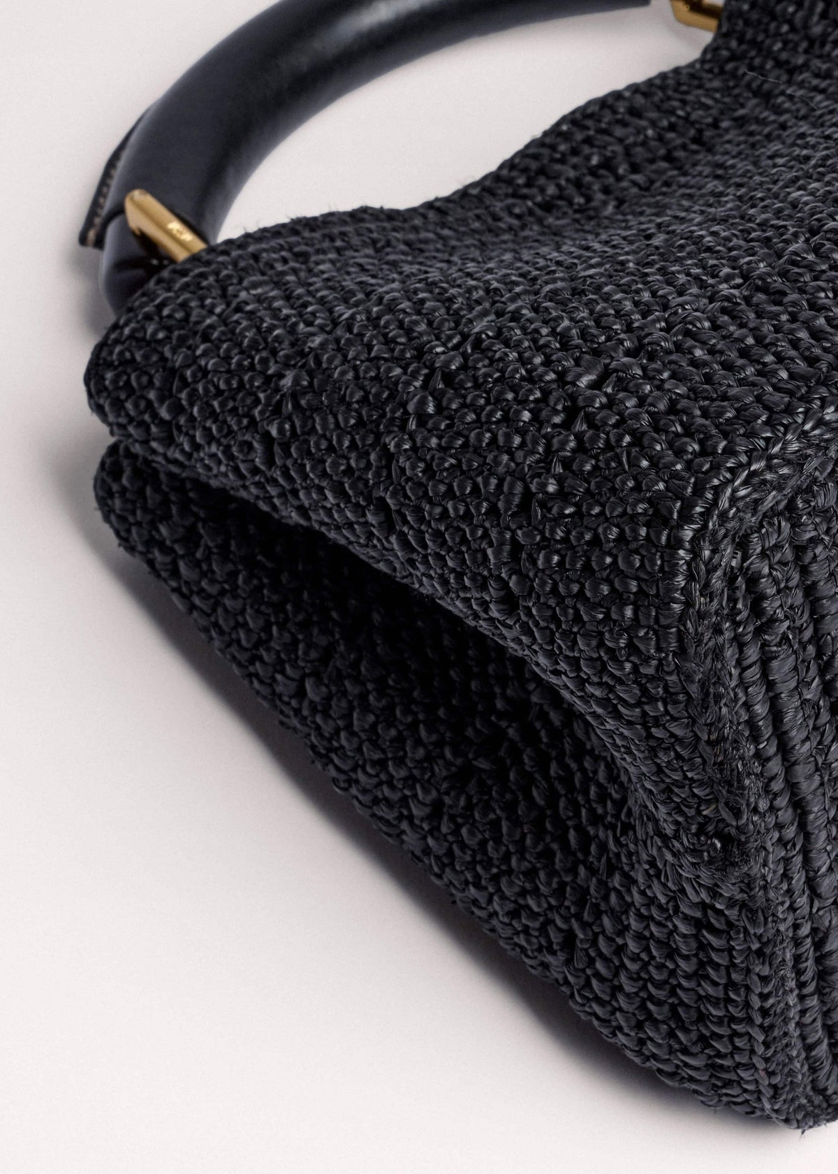 Black Raffia Mini Day Bag | ME+EM