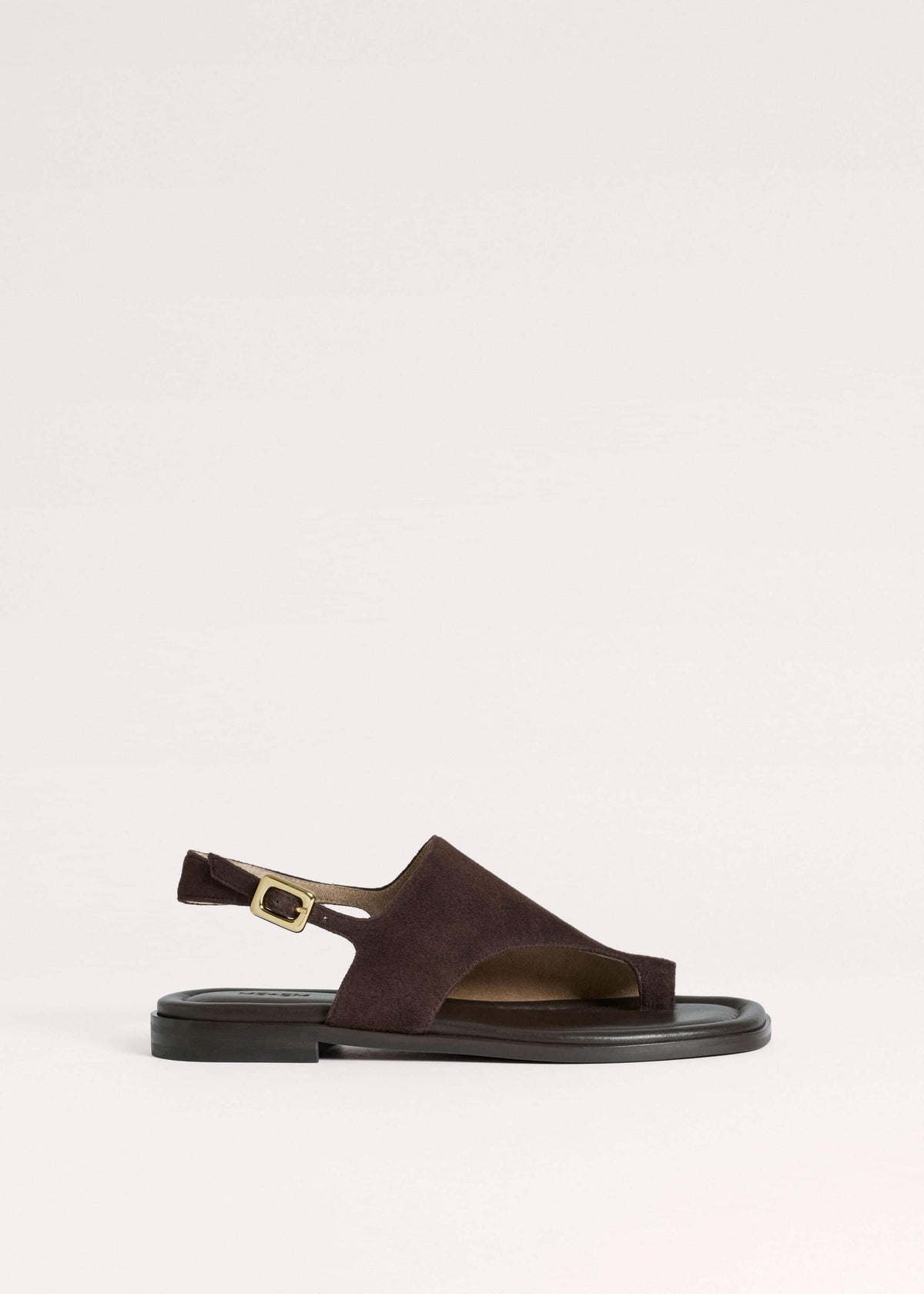 Brown Asymmetric Toe Loop Sandal | ME+EM