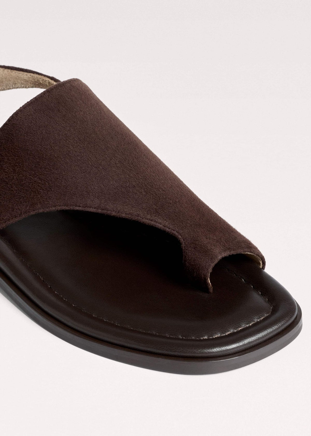 Brown Asymmetric Toe Loop Sandal | ME+EM