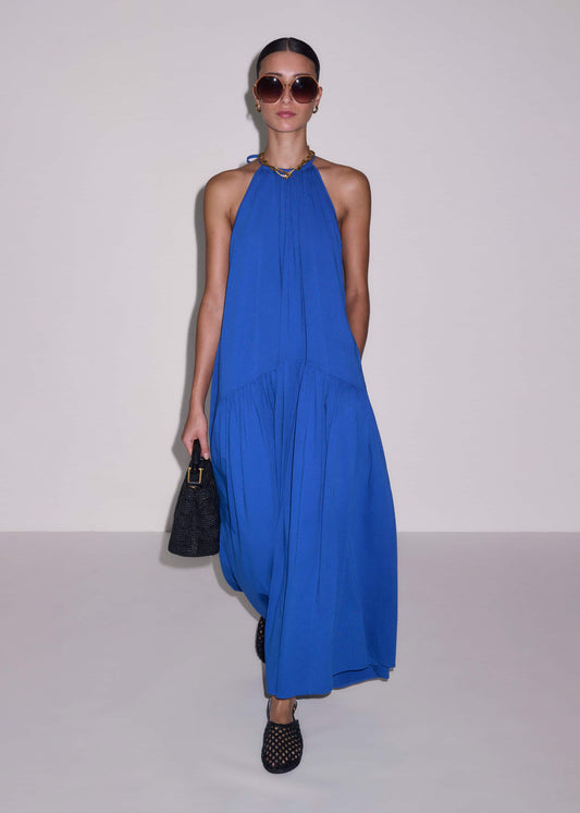 Blue Halterneck Maxi Dress | ME+EM