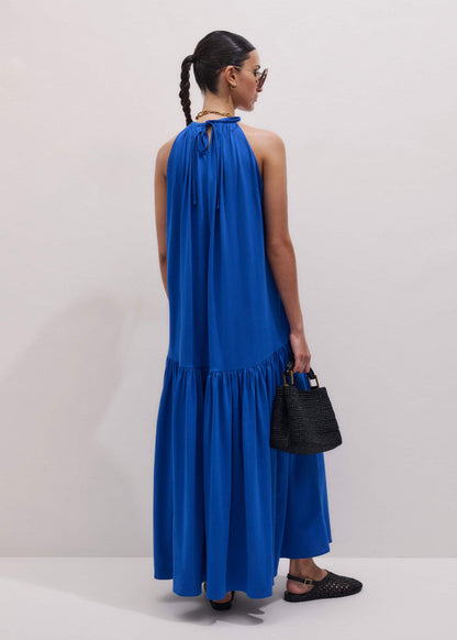 Blue Halterneck Maxi Dress | ME+EM