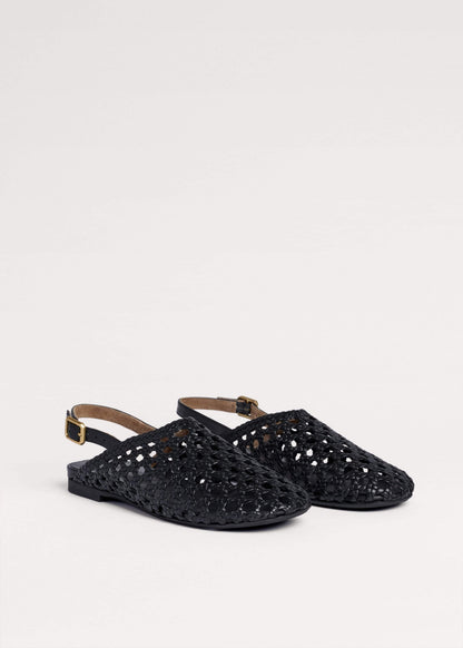 Black Woven Slingback Shoe | ME+EM