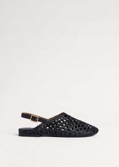Black Woven Slingback Shoe | ME+EM