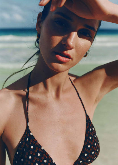 Cinnamon Brown Triangle Bikini Top | ME+EM