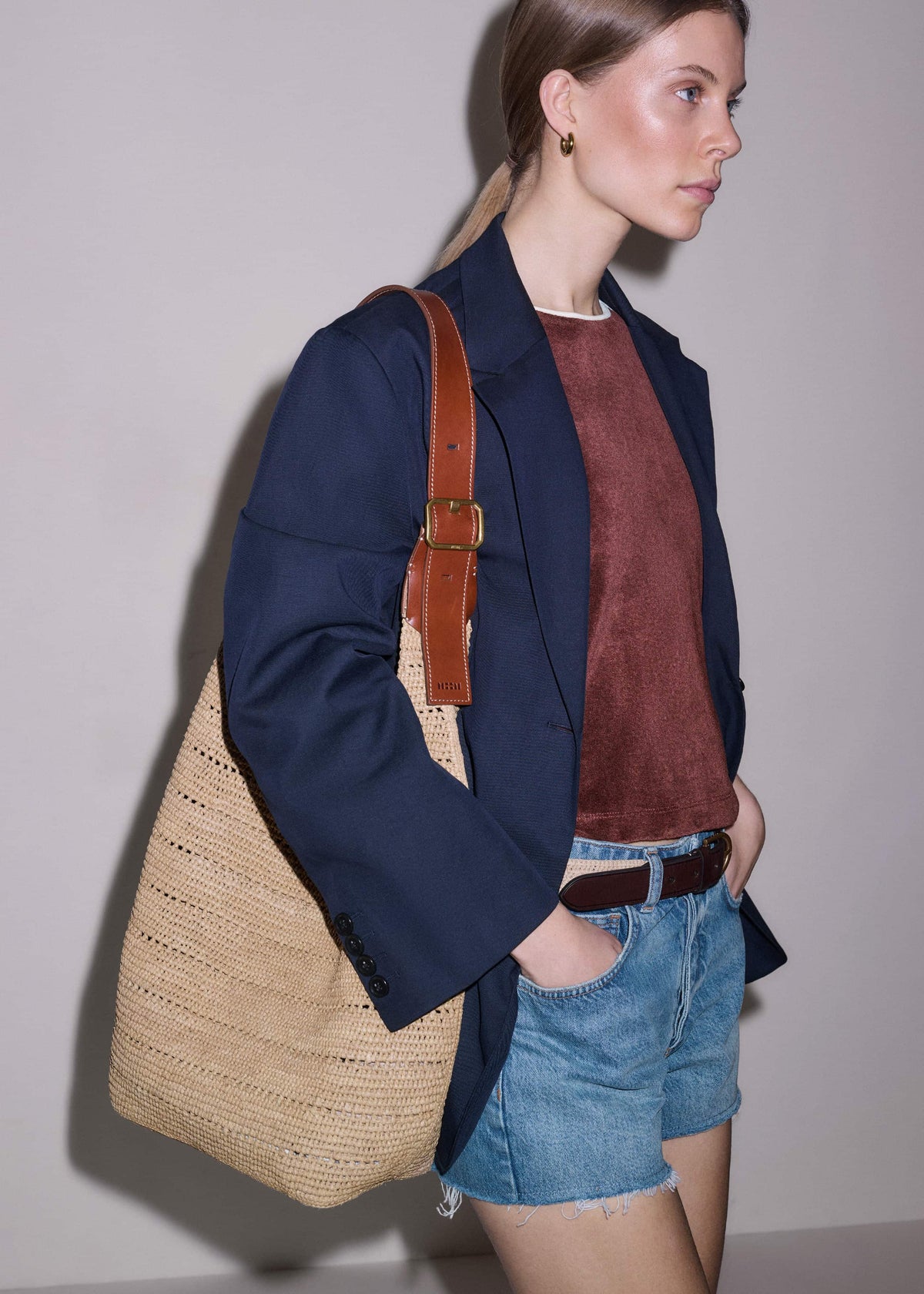 Tan Raffia Carry All Summer Bag | ME+EM