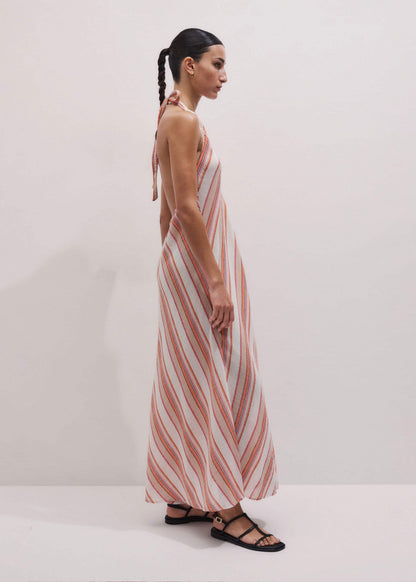 Pink Halter Maxi Beach Dress | ME+EM
