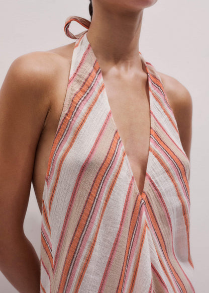 Pink Halter Maxi Beach Dress | ME+EM