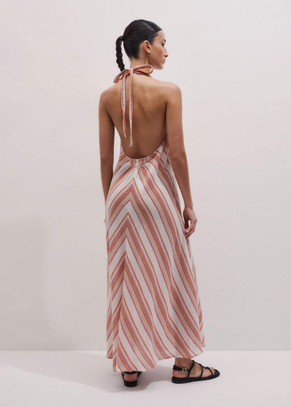 Pink Halter Maxi Beach Dress | ME+EM