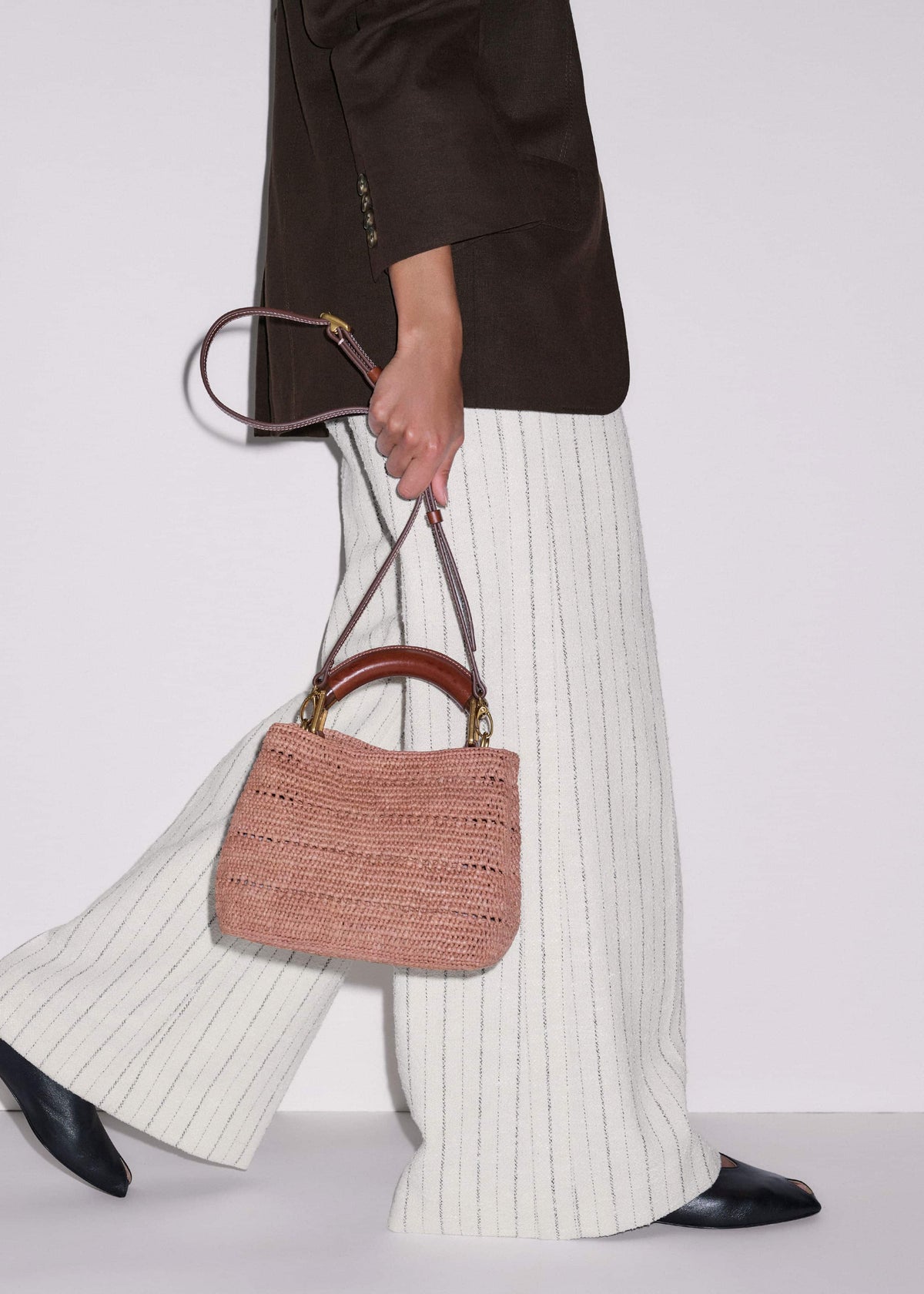 Pink Raffia Mini Day Bag | ME+EM
